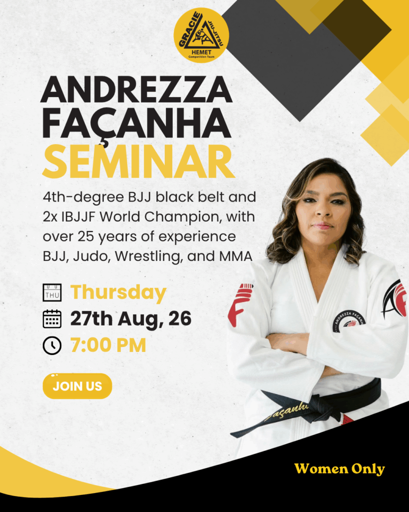 Andrezza Façanha Women-Only Seminar, August 27 flyer